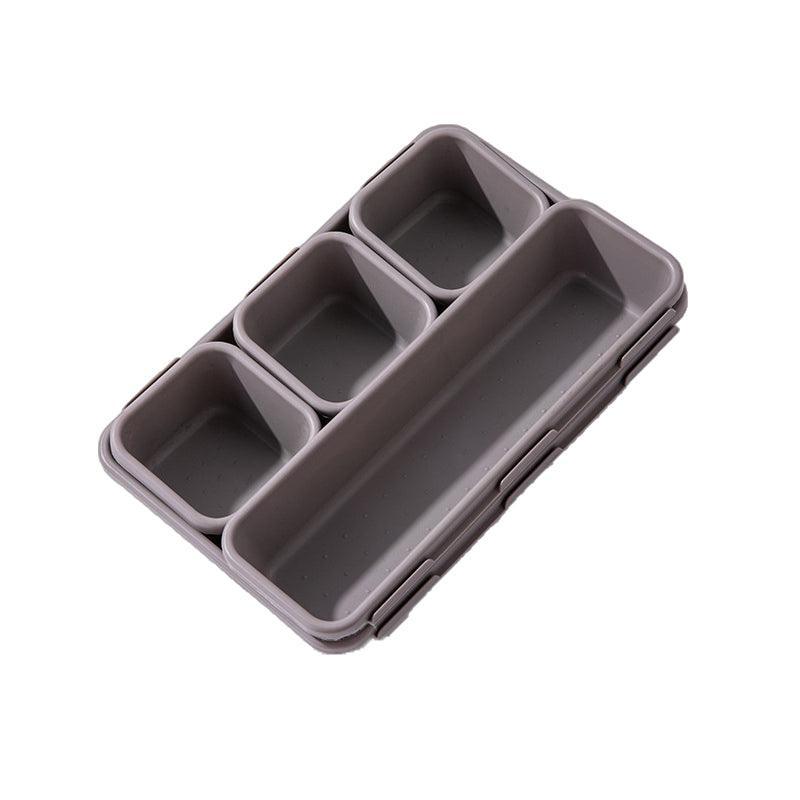 8 Pcs Drawer Desk Storage Trays Two Greys | StorageOZ