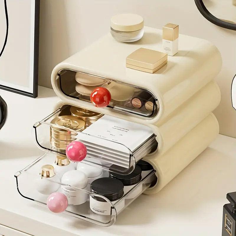 3 Tier Makeup Drawer Box in Three Colours | StorageOZ