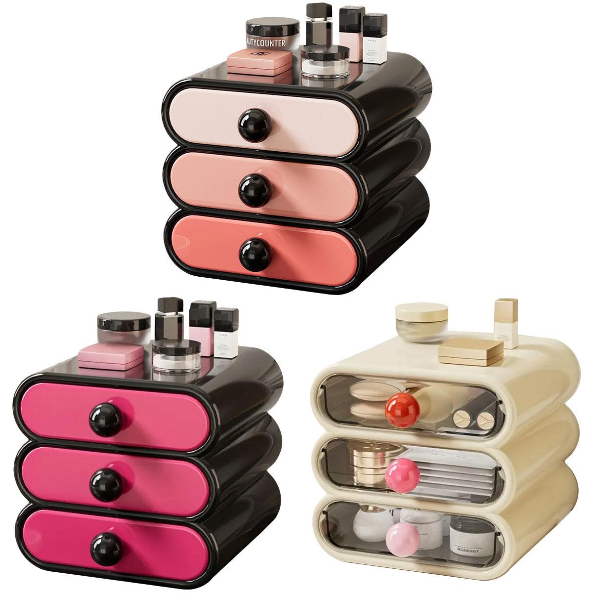 3 Tier Makeup Drawer Box in Three Colours | StorageOZ