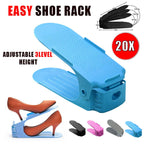 20 Pcs Adjustable Shoe Rack Tray Organiser | StorageOZ