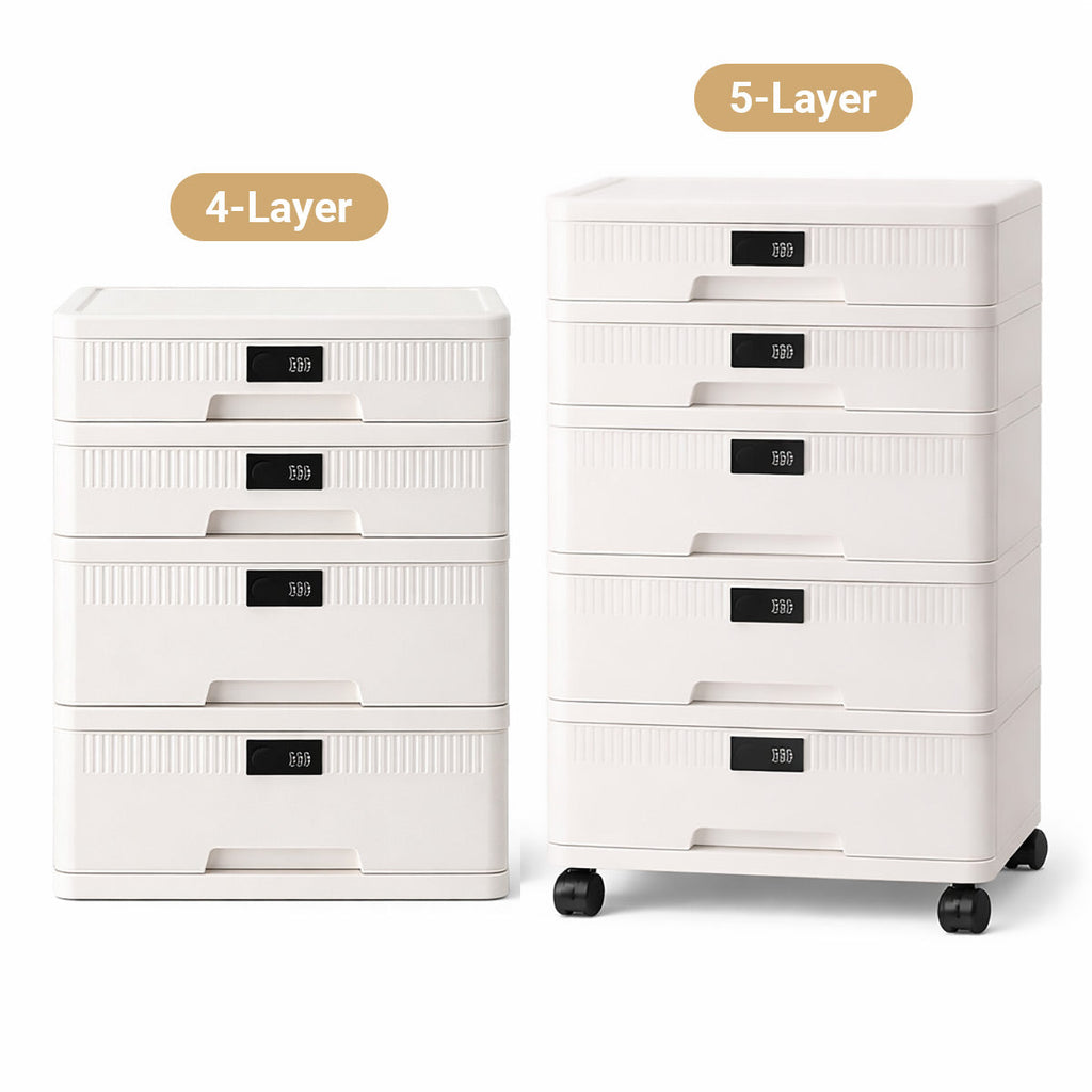 Code Lock Drawer Cabinet Two Heights Set | StorageOZ