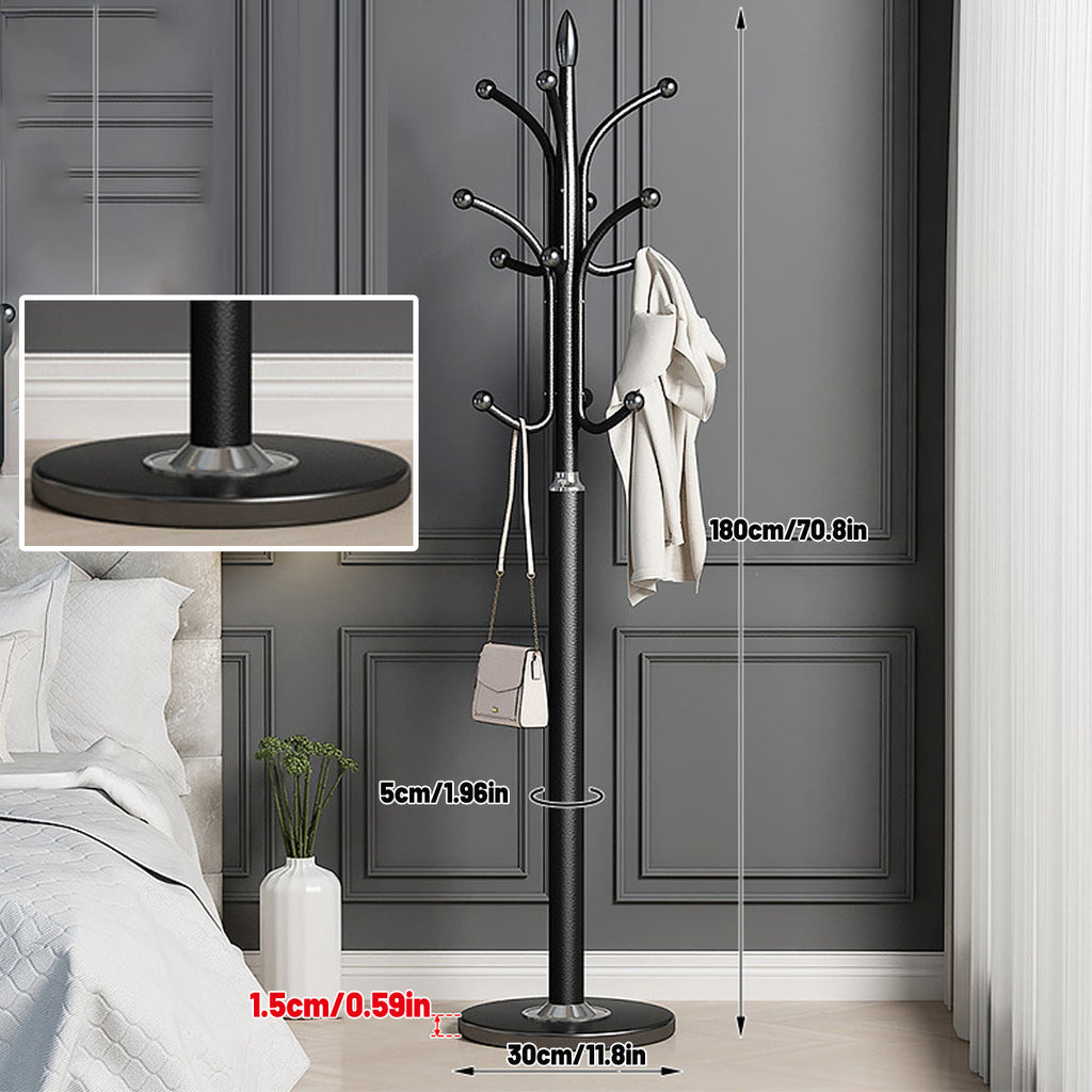 Black Floor Standing Bedroom Coat Rack Set | StorageOZ