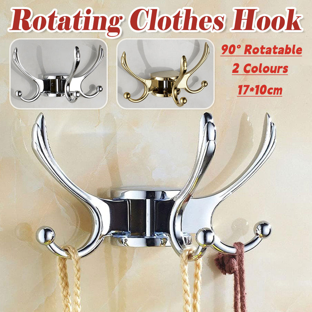 Folding Swivel Wall Hook Two Finishes Set | StorageOZ