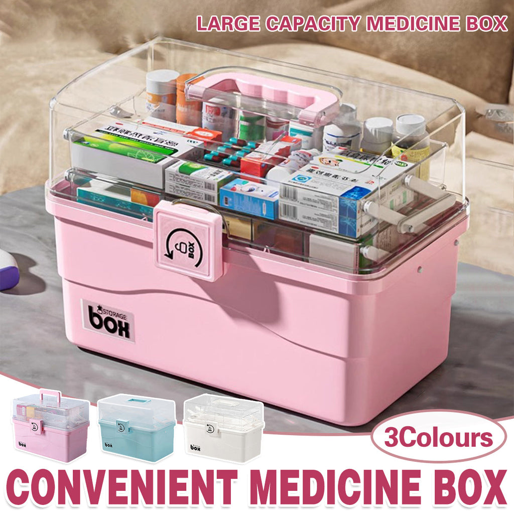 Multi Layer Medicine Box Three Colours Set | StorageOZ