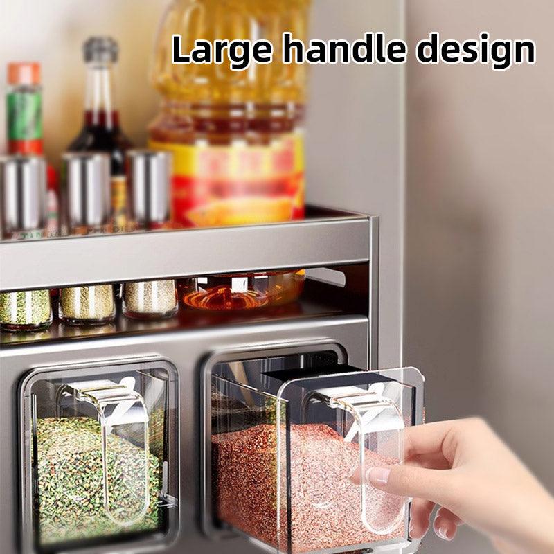 Wall Seasoning Rack 3 or 4 Grids Organiser | StorageOZ