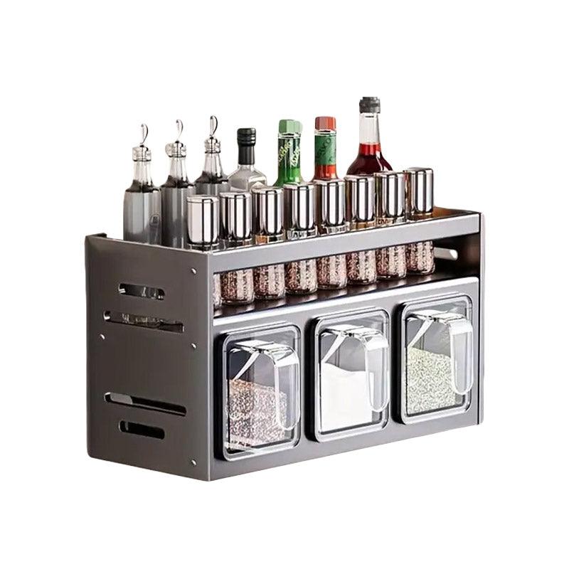 Wall Seasoning Rack 3 or 4 Grids Organiser | StorageOZ