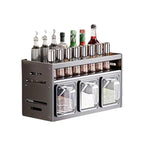 Wall Seasoning Rack 3 or 4 Grids Organiser | StorageOZ