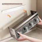 Wall Seasoning Rack 3 or 4 Grids Organiser | StorageOZ