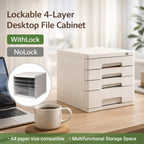 4 Tier A4 File Cabinet Lock Options Rack | StorageOZ