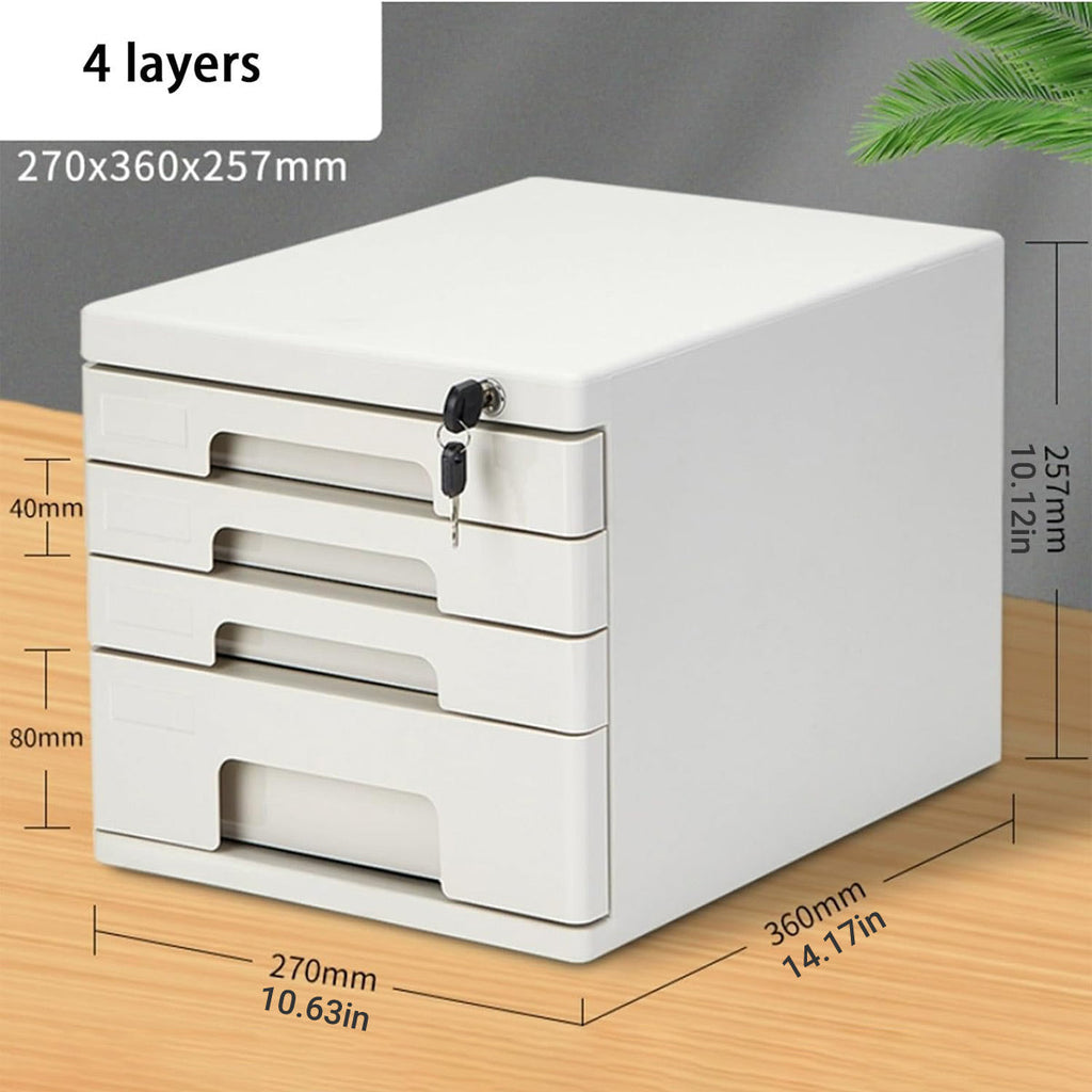 4 Tier A4 File Cabinet Lock Options Rack | StorageOZ