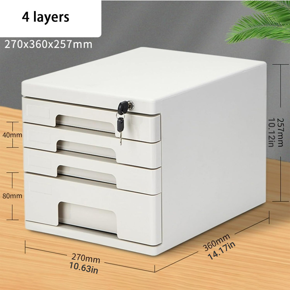 4 Tier A4 File Cabinet Lock Options Rack | StorageOZ