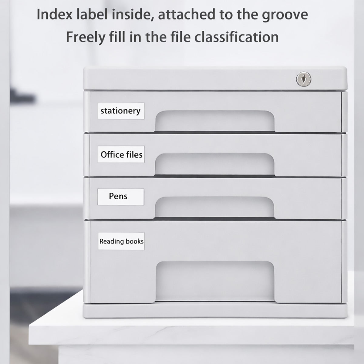 4 Tier A4 File Cabinet Lock Options Rack | StorageOZ
