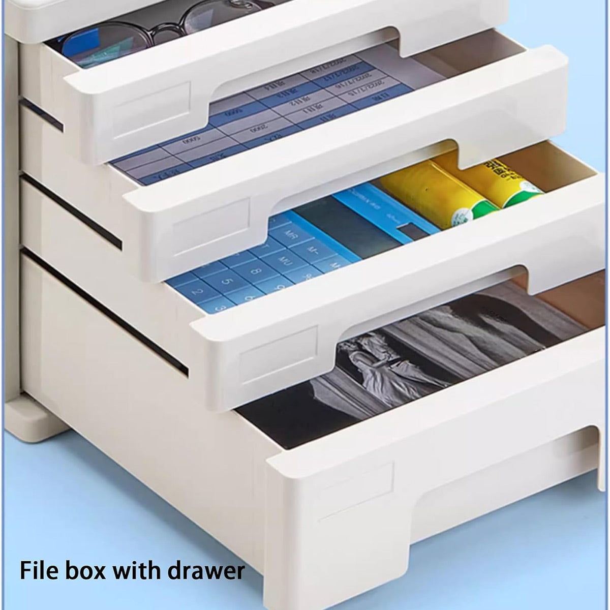 4 Tier A4 File Cabinet Lock Options Rack | StorageOZ