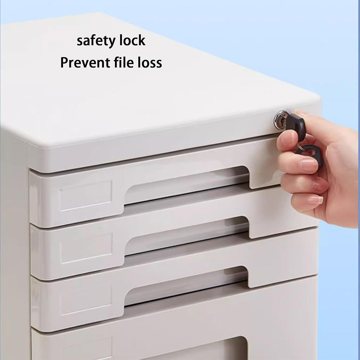 4 Tier A4 File Cabinet Lock Options Rack | StorageOZ