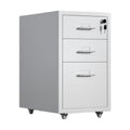 White Metal File Cabinet Two Heights Set | StorageOZ