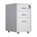 White Metal File Cabinet Two Heights Set | StorageOZ