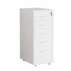 White Metal File Cabinet Two Heights Set | StorageOZ