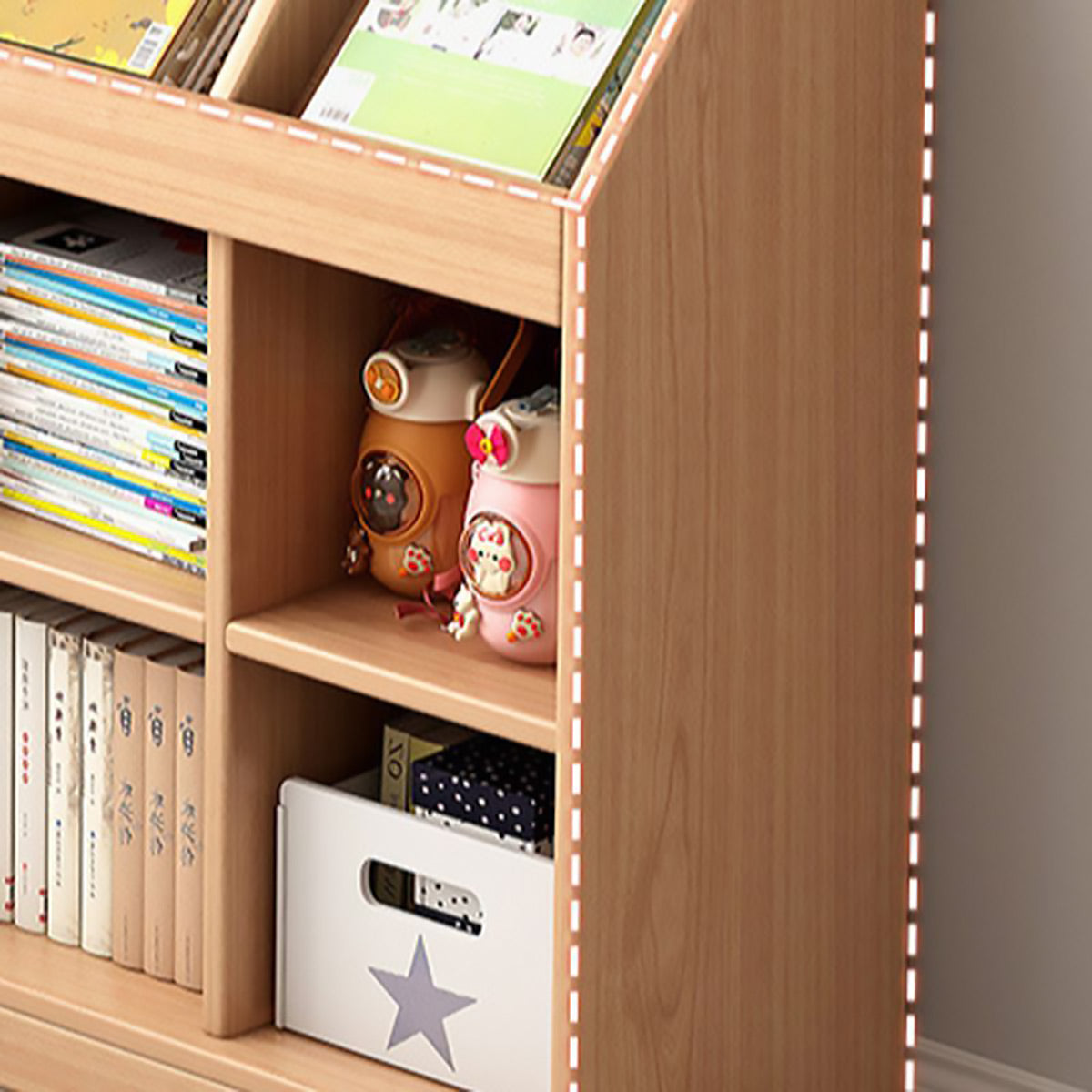 Wood Look Bookshelf Two Widths Organiser | StorageOZ