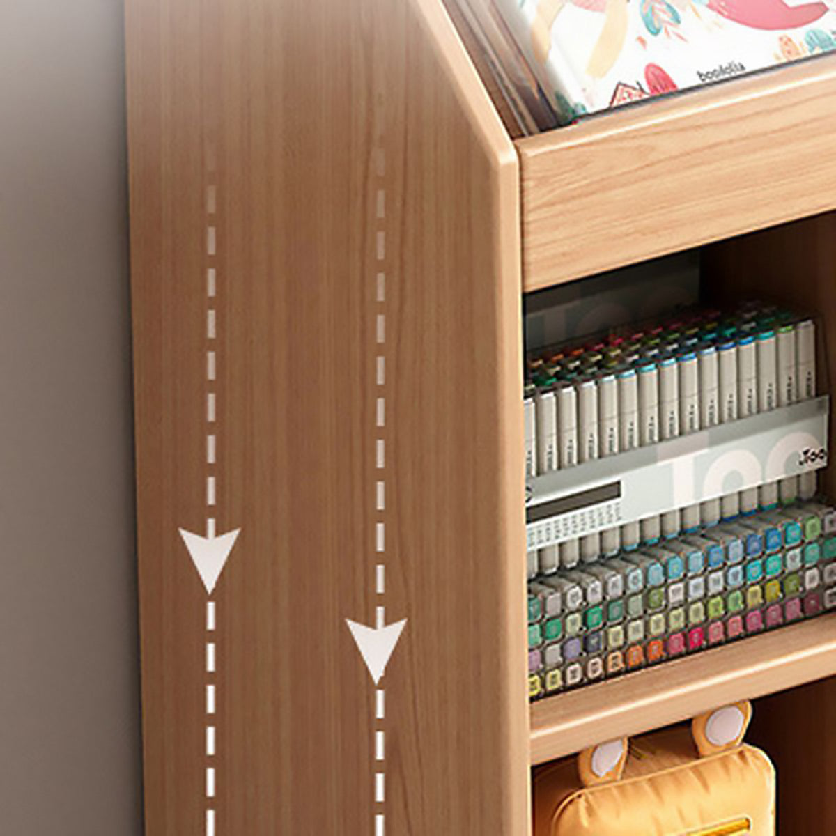 Wood Look Bookshelf Two Widths Organiser | StorageOZ