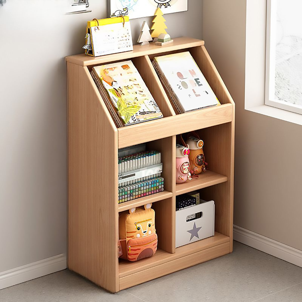 Wood Look Bookshelf Two Widths Organiser | StorageOZ