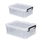Clear PP Storage Boxes in Two Sizes Rack | StorageOZ