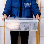 Clear PP Storage Boxes in Two Sizes Rack | StorageOZ