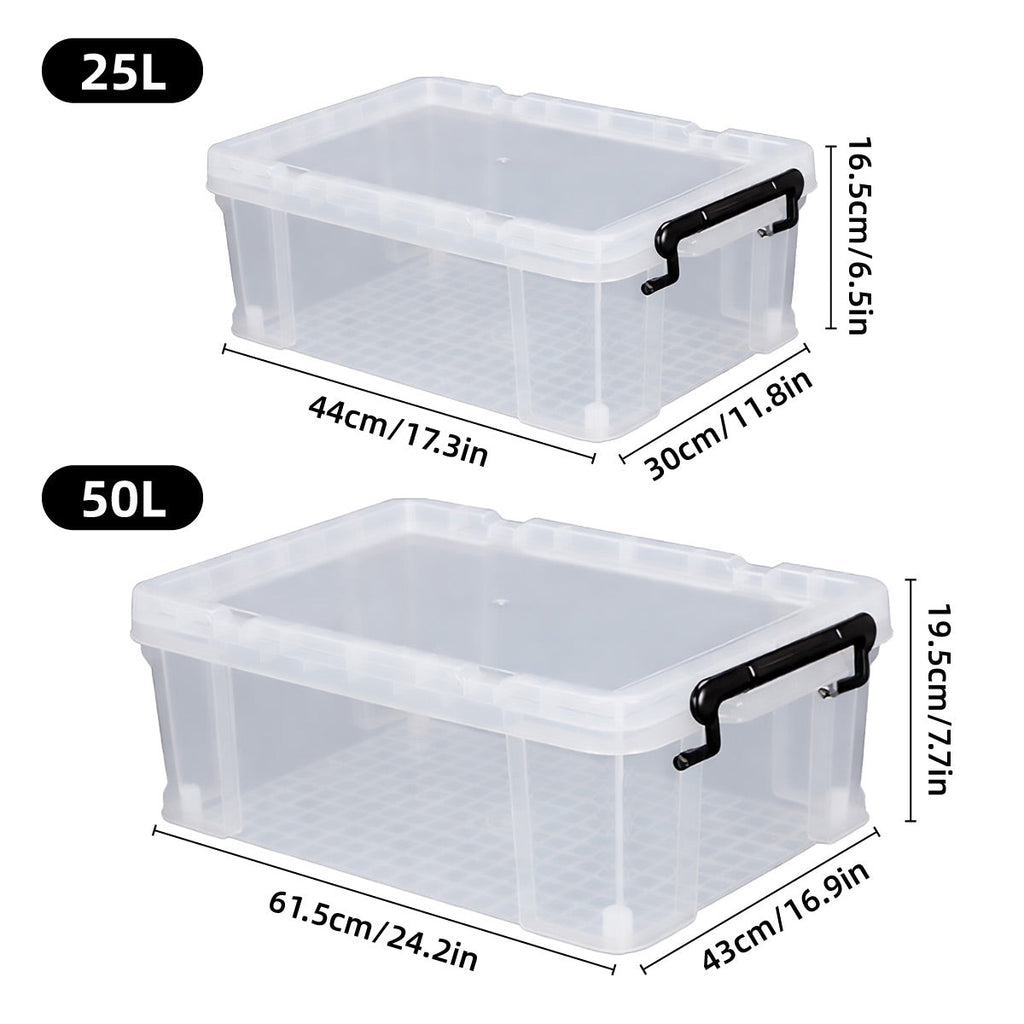 Clear PP Storage Boxes in Two Sizes Rack | StorageOZ