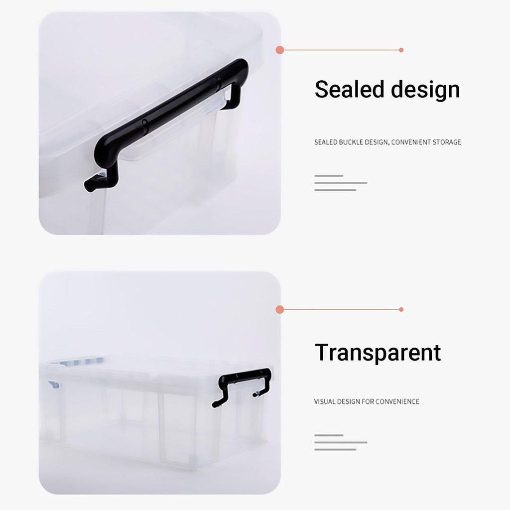 Clear PP Storage Boxes in Two Sizes Rack | StorageOZ