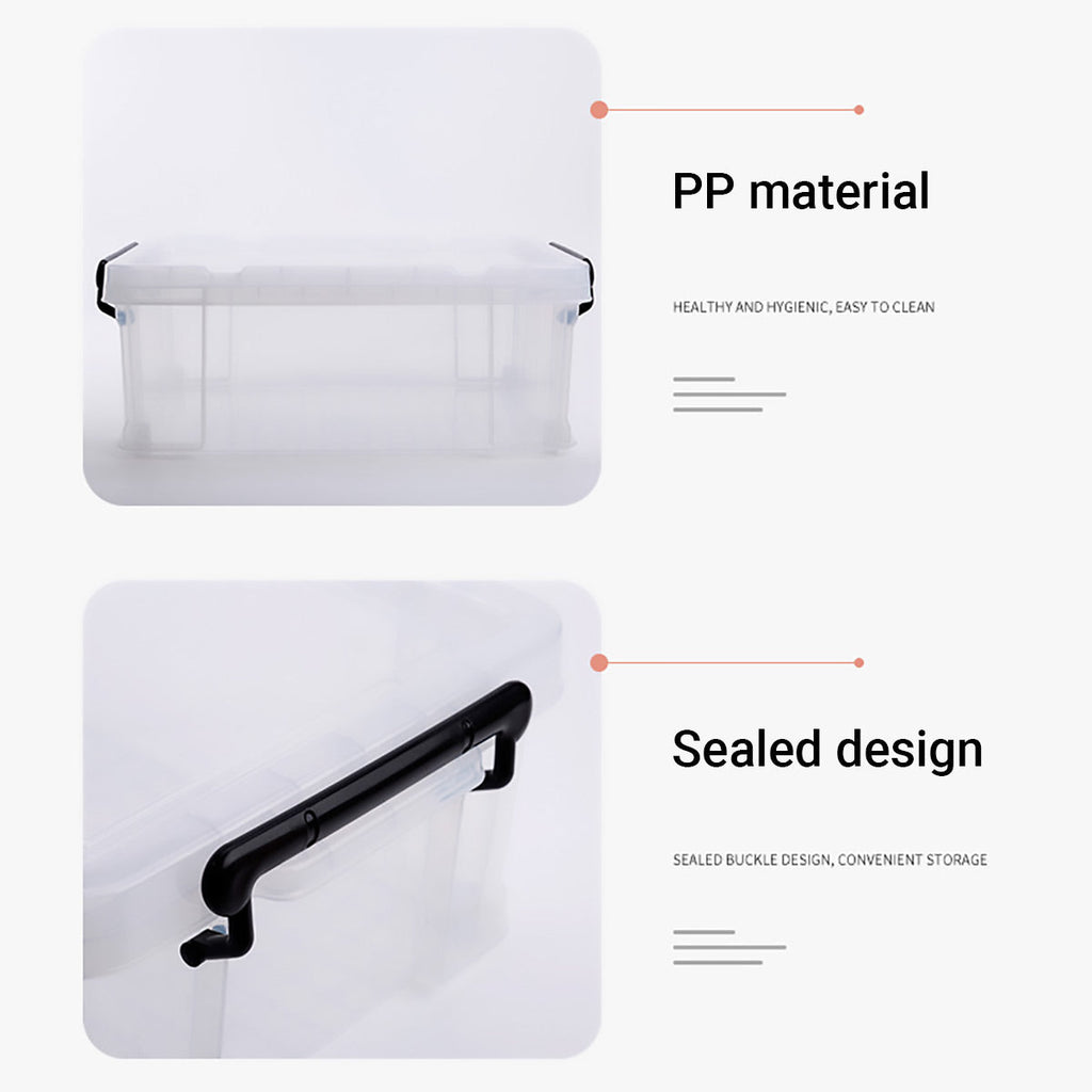 Clear PP Storage Boxes in Two Sizes Rack | StorageOZ