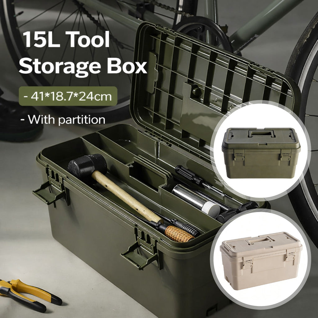 15L PP Tool Storage Box Two Colours Rack | StorageOZ