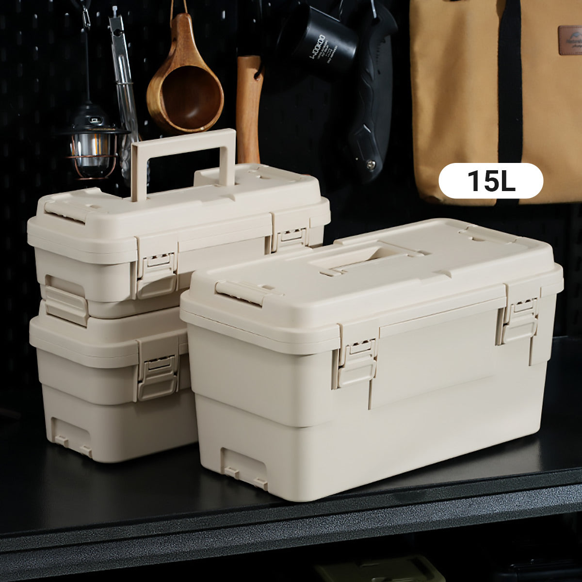 15L PP Tool Storage Box Two Colours Rack | StorageOZ