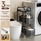 3 Tier Slim Pull Out Trolley Two Colours | StorageOZ