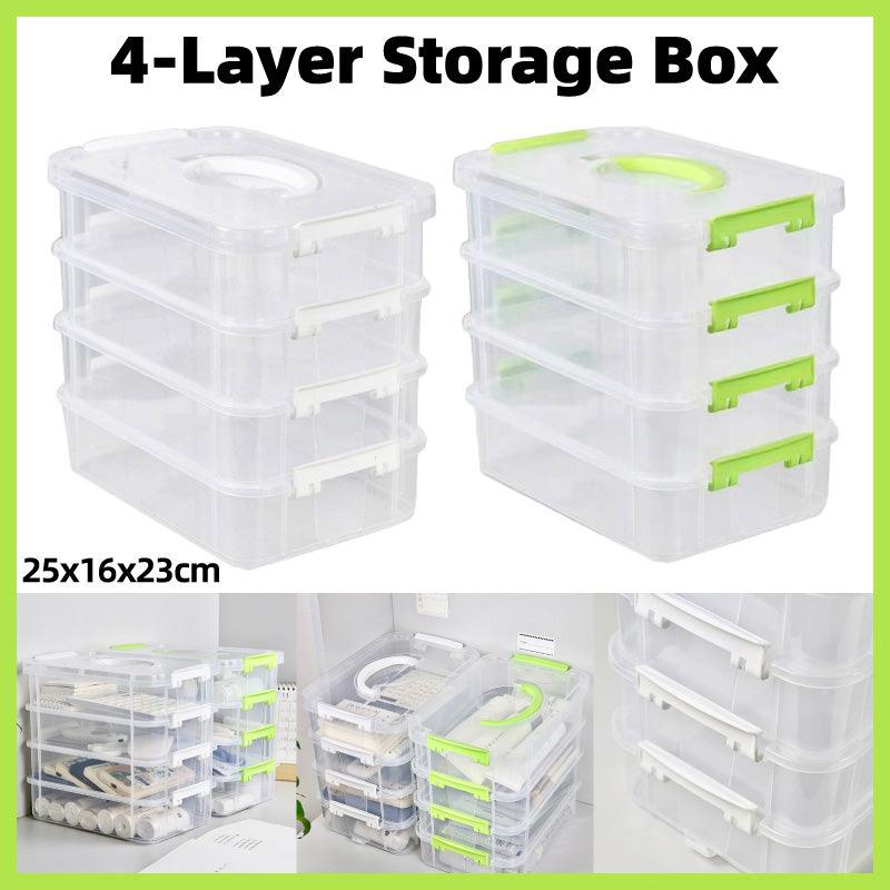 4 Tier Clear Parts Drawer Box Two Colours | StorageOZ