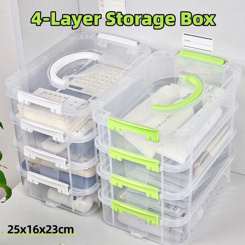 4 Tier Clear Parts Drawer Box Two Colours | StorageOZ