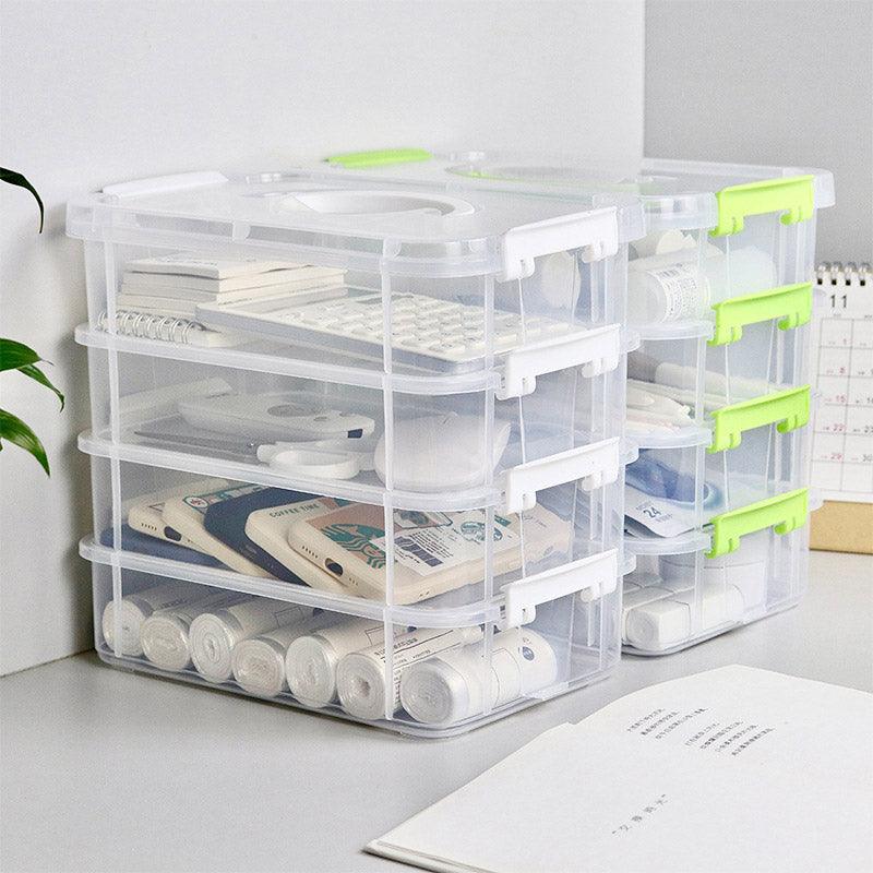 4 Tier Clear Parts Drawer Box Two Colours | StorageOZ