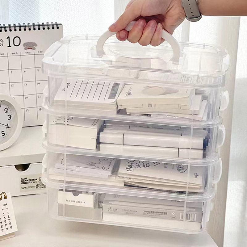 4 Tier Clear Parts Drawer Box Two Colours | StorageOZ