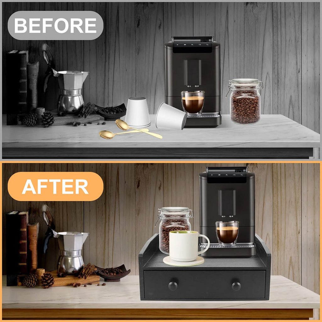 Wooden Coffee Drawer Box Two Colours Set | StorageOZ