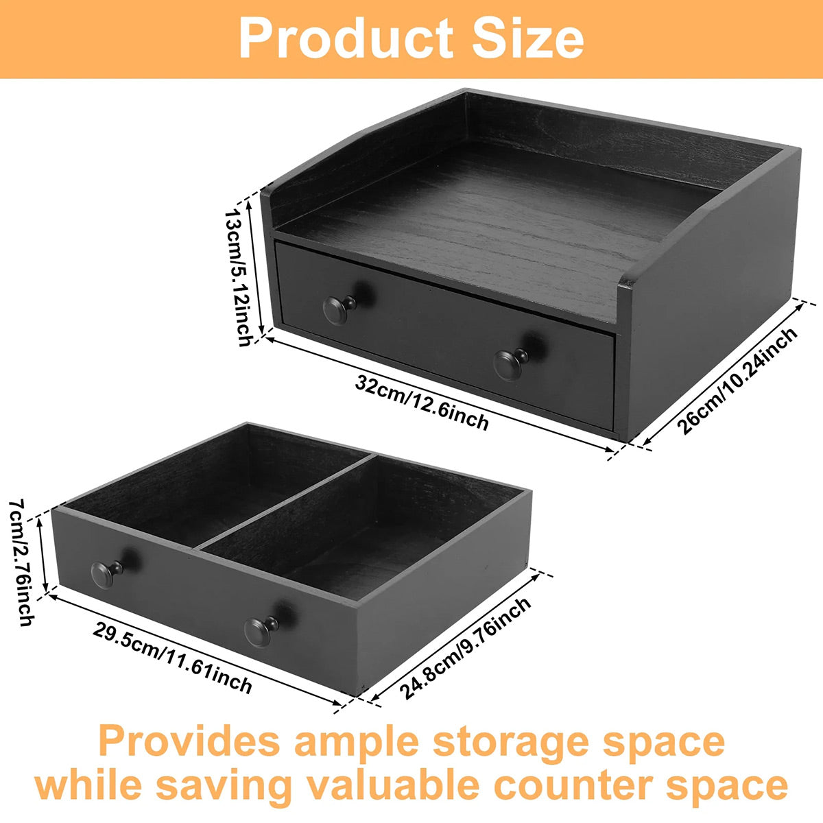 Wooden Coffee Drawer Box Two Colours Set | StorageOZ