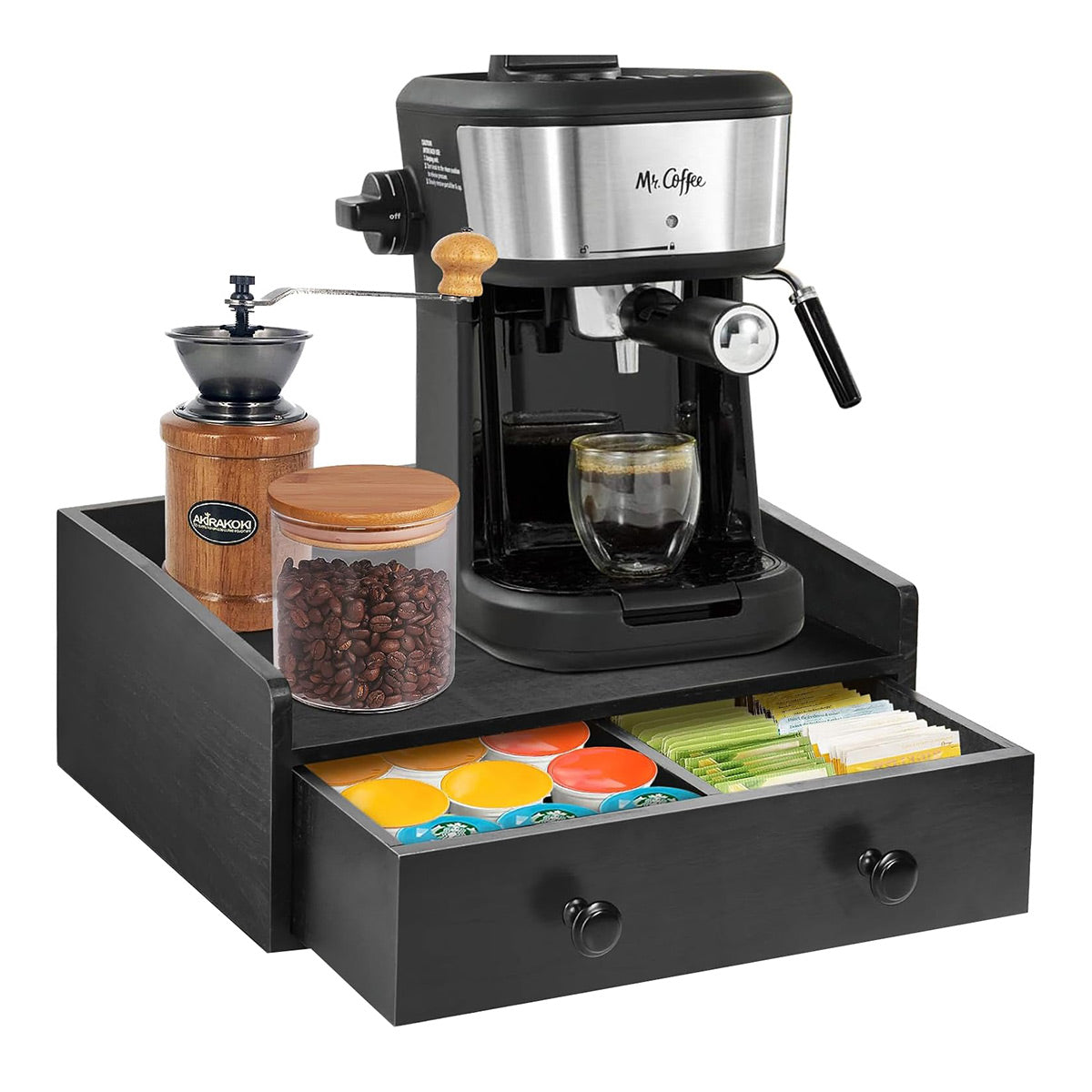 Wooden Coffee Drawer Box Two Colours Set | StorageOZ