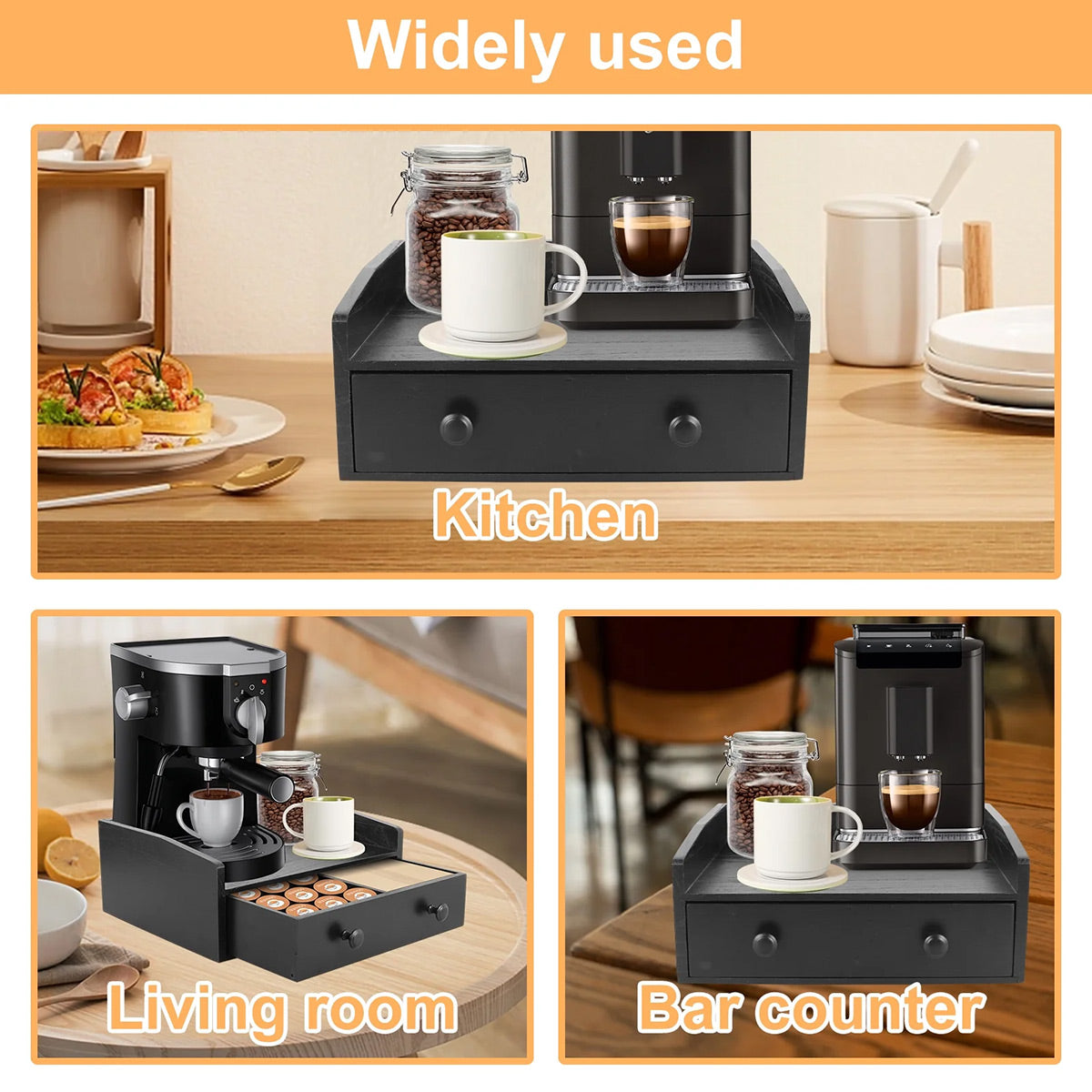 Wooden Coffee Drawer Box Two Colours Set | StorageOZ
