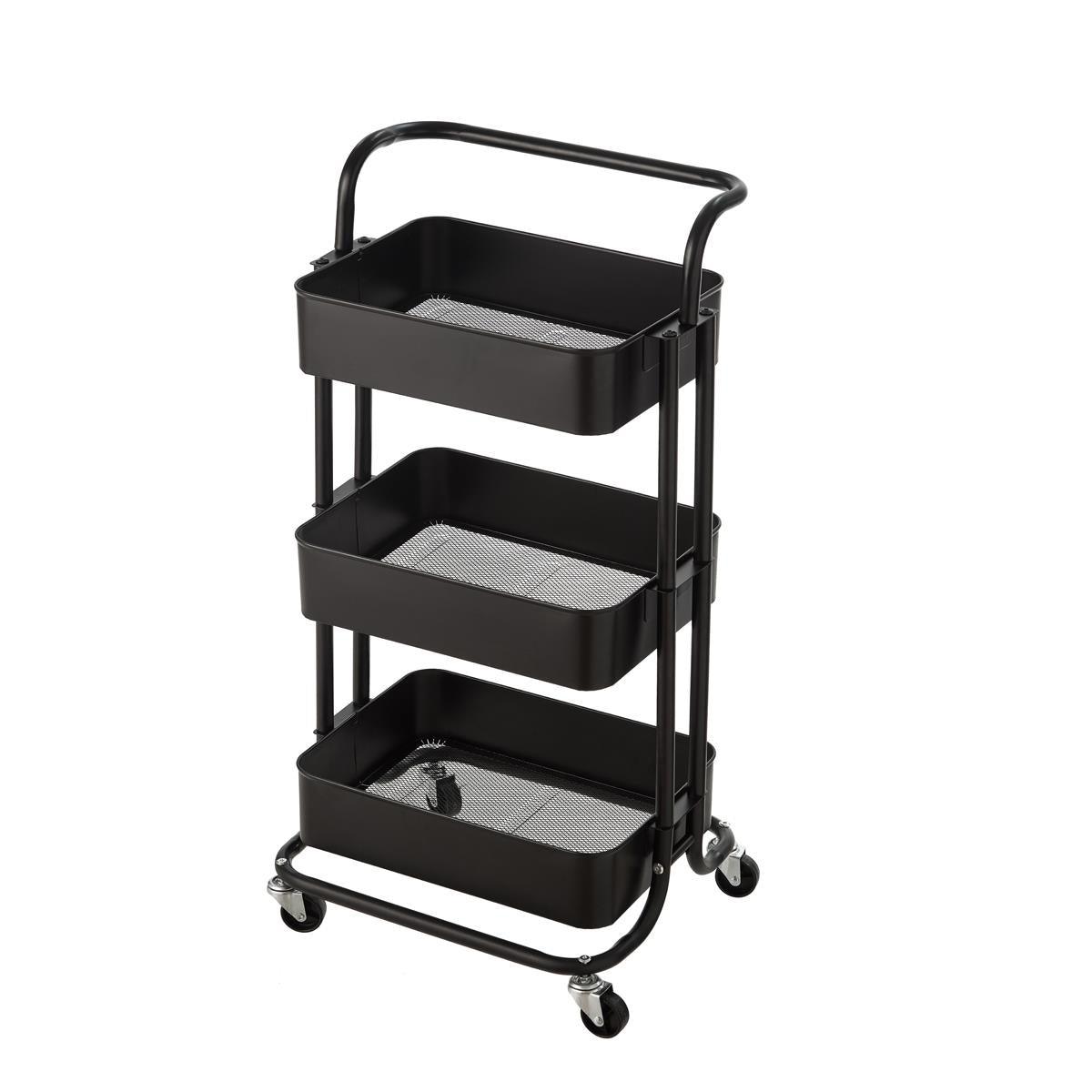 3 Tier Rolling Storage Trolley Three Colours | StorageOZ