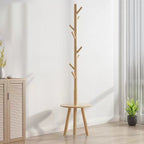 Wooden Floor Coat Rack Two Wood Tones Set | StorageOZ