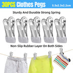 30 Pcs Grey Clips Desk Storage Organiser | StorageOZ