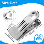 30 Pcs Grey Clips Desk Storage Organiser | StorageOZ