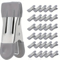 30 Pcs Grey Clips Desk Storage Organiser | StorageOZ