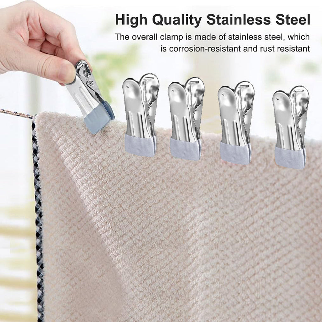 30 Pcs Grey Clips Desk Storage Organiser | StorageOZ