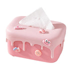 Cream Look Tissue Box in Pink or Yellow Set | StorageOZ