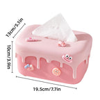 Cream Look Tissue Box in Pink or Yellow Set | StorageOZ
