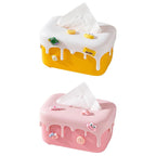 Cream Look Tissue Box in Pink or Yellow Set | StorageOZ