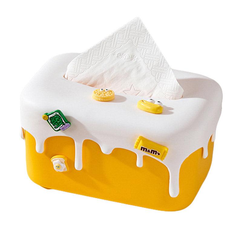 Cream Look Tissue Box in Pink or Yellow Set | StorageOZ